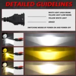 T10 2pcs/Pack 55W 3 inch High Power Dual Lens Fog Light, Universal Double Holder - Image 10