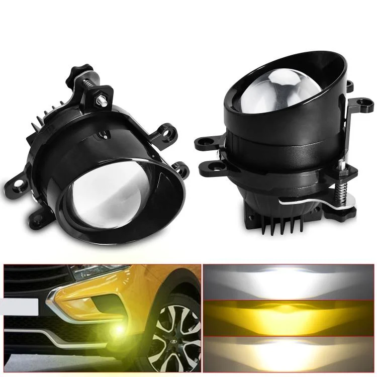 T12 2pcs/Pack 55W 3 inch High Power Dual Lens Fog Light Oblique Style for Toyota