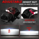 T12 2pcs/Pack 55W 3 inch High Power Dual Lens Fog Light Oblique Style for Toyota - Image 3