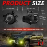 T12 2pcs/Pack 55W 3 inch High Power Dual Lens Fog Light Oblique Style for Toyota - Image 6