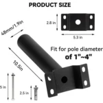 Solar Street Light Bracket Outdoor Light Metal Mounting Pole Extension Arm - Image 2