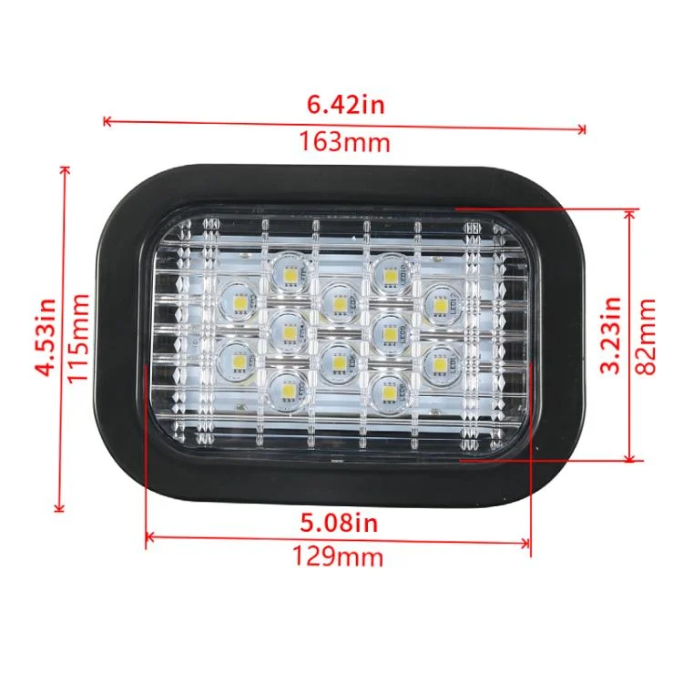 EDA008273801A_6.webp Trailer / RV / Truck 12LEDs Rectangle Tail Light with Plug - Image 7