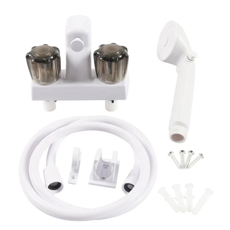 RV Tub and Shower Diverter Faucet Set, with Handheld Shower Head and Hose