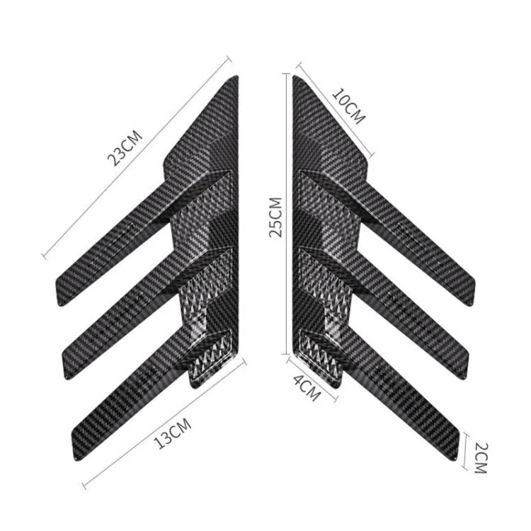 EDA0082802_B12.webp 1 Pair Car Rear Windshield Air Cent Shark Fin Decorative Sticker - Image 13