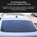 1 Pair Car Rear Windshield Air Cent Shark Fin Decorative Sticker - Image 3