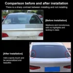 1 Pair Car Rear Windshield Air Cent Shark Fin Decorative Sticker - Image 4