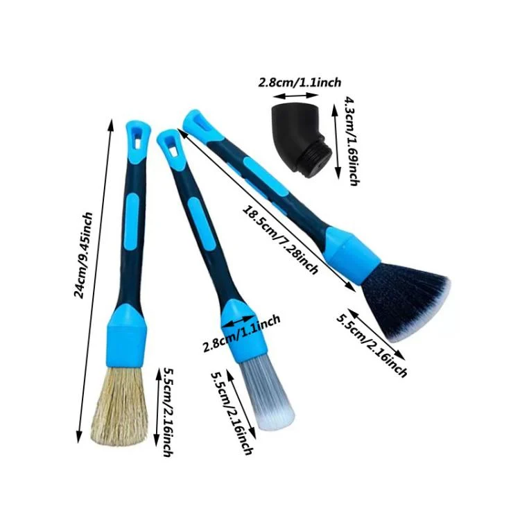 EDA0082928_1.webp 3pcs / Set Car Soft Bristle Cleaning Brush, with Elbow - Image 2