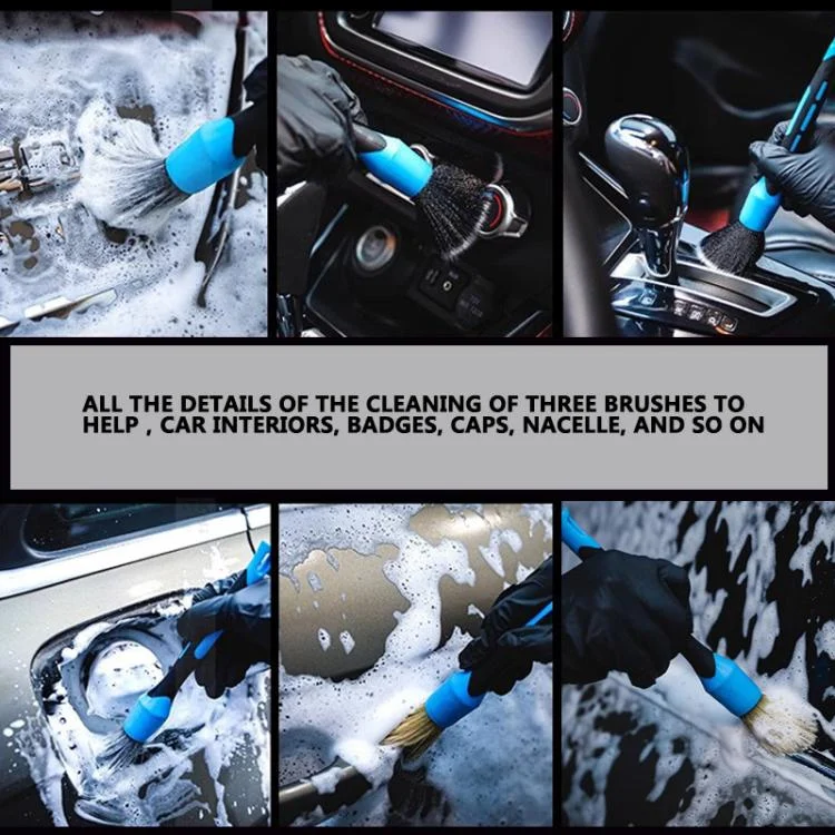 EDA0082928_4.webp 3pcs / Set Car Soft Bristle Cleaning Brush, with Elbow - Image 5