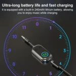 BR08T 2 in 1 Car Bluetooth AUX Receiver Transmitter Bluetooth Audio Adapter - Image 3