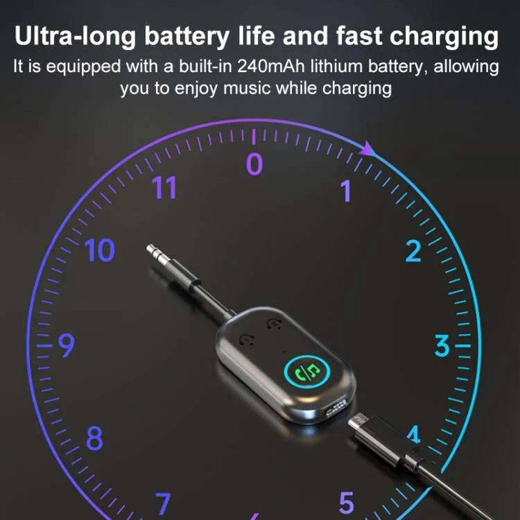 EDA008296201A_2.webp BR08T 2 in 1 Car Bluetooth AUX Receiver Transmitter Bluetooth Audio Adapter - Image 3