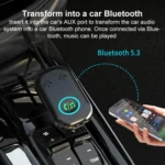 BR08T 2 in 1 Car Bluetooth AUX Receiver Transmitter Bluetooth Audio Adapter - Image 6