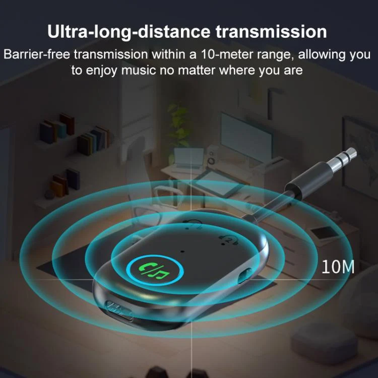 EDA008296201A_9.webp BR08T 2 in 1 Car Bluetooth AUX Receiver Transmitter Bluetooth Audio Adapter - Image 10