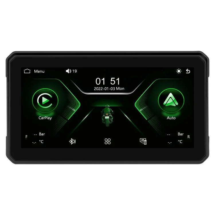 EDA008303201A.webp 6 inch Motorcycle Wireless CarPlay and Android Auto Display Screen Navigator - Image 1
