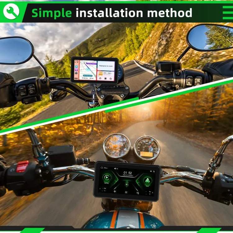 EDA008303201A_3.webp 6 inch Motorcycle Wireless CarPlay and Android Auto Display Screen Navigator - Image 4
