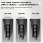 Full Body Washable LED Digital Display Reciprocating Electric Shaver - Image 7