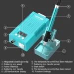 Uyue 8858 Portable Hot Air Gun BGA Desoldering Rework Station - Image 9