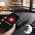 DUX DUCIS PU Leather RFID Multi-card Wallet with Lanyard - Image 4