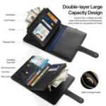 DUX DUCIS PU Leather RFID Multi-card Wallet with Lanyard - Image 5