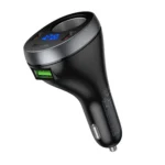 hoco Z61A Correct PD60W Dual Type-C and USB Three-port Cigarette Lighter Car Charger  – Qty: 5 Units