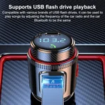 T23 Car FM Transmitter Bluetooth Player Fast Charging - Image 5