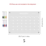 TYU370 Monthly Plan Message Board Acrylic Refrigerator Magnet Note Board - Image 5