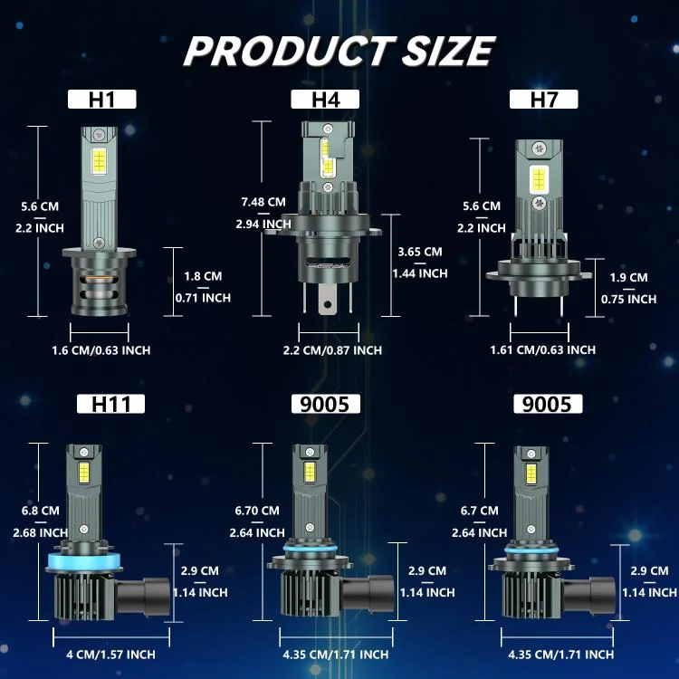 EDA008335301A_8.webp 1 Pair 32W 3200LM 6500K Car LED Headlight Bulb with Fan - Image 9