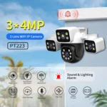 ESCAM PT223 3x4MP HD Motion Detection WiFi Three-screen PTZ IP Camera - Image 3
