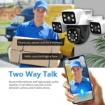 ESCAM PT223 3x4MP HD Motion Detection WiFi Three-screen PTZ IP Camera - Image 9