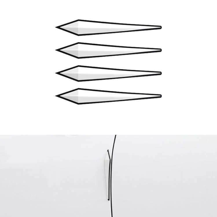 4pcs / Set Car Door Anti-collision PVC Strip, Size: 15x2.5cm