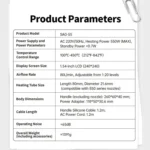 FNIRSI SAG-55 550W High Temperature Portable Micro Hot Air Gun - Image 13