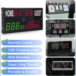 KYX--0030 13-digit LED Electronic Scoreboard Remote Control Multi-function Competition Timer - Image 6