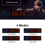 KYX--0040 4 inch 6-digit LED Sports Fitness Multi-function Timer - Image 8