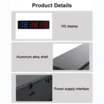 KYX--0040 4 inch 6-digit LED Sports Fitness Multi-function Timer - Image 9