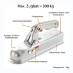 50mm Universal Ball Tow Bar Ball Trailer Coupling - Image 3
