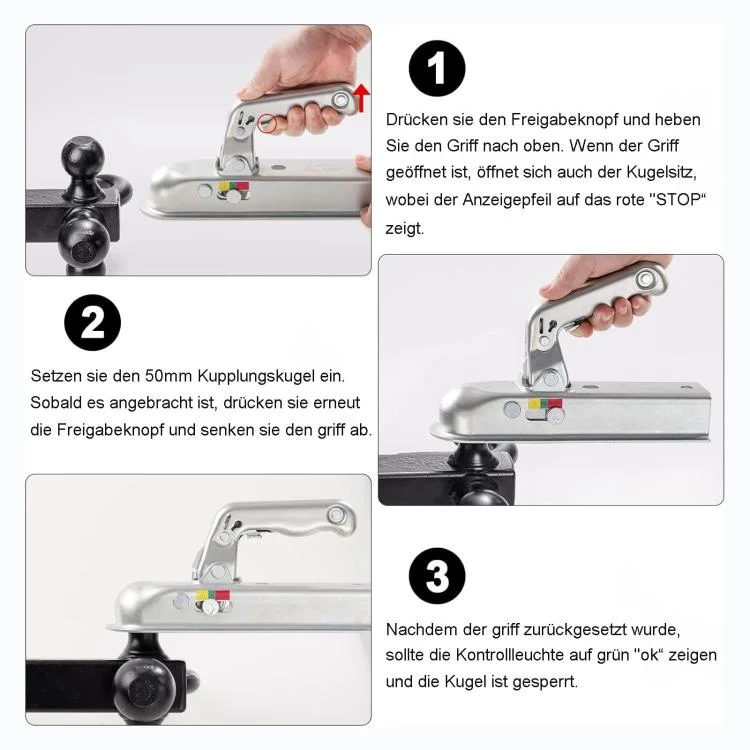 EDA008364901A_4.webp 50mm Universal Ball Tow Bar Ball Trailer Coupling - Image 5