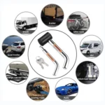 5/8 inch and 1/2 inch Car American Towing Hitch Metal Lock - Image 6
