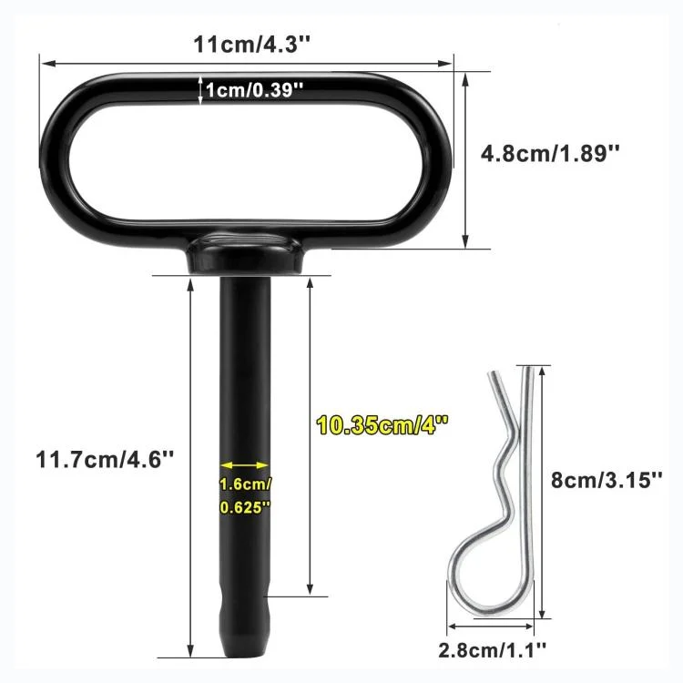 EDA008365501A_1.webp 5/8 inch Lawn Tow Behind Attachment Hitch Tractor Towing Hitch Pin - Image 2