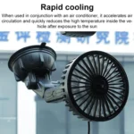 Multifunctional Car Suction Cup Fan 360 Degree Rotation Adjustable Single Head Fan - Image 4