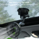 Multifunctional Car Suction Cup Fan 360 Degree Rotation Adjustable Single Head Fan - Image 5