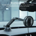 Multifunctional Car Suction Cup Fan 360 Degree Rotation Adjustable Single Head Fan - Image 6