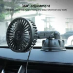 Multifunctional Car Suction Cup Fan 360 Degree Rotation Adjustable Single Head Fan - Image 7