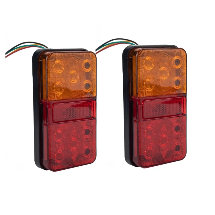EDA008420_1.webp 2 PCS Trailer / Truck H-type Long Strip 10LEDs Tail Light Set - Image 2