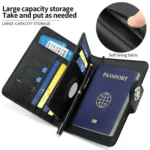 VIETAO VT-ZP-240 Multifunctional Leather Passport Card Holder - Image 5