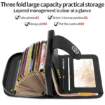 VIETAO VT-ZP-241 Multifunctional Leather Card Holder Wallet - Image 3
