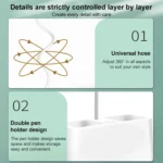 LED 3-color Pen Holder Desk Lamp Smart Voice Control Light - Image 11