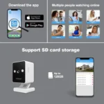 SriHome SH057 4MP HD Two-way Video Output Mini Camera Supports Night Vision - Image 11