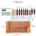 DIY Hand Engraving Knife Cowhide Roll Bag Woodworking Engraving Knife Set - Image 2