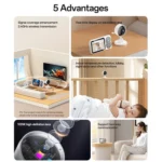 Yesido KM26 3.5 inch TFT screen 2.4G Baby Monitor Care Camera, Plug: UK Plug - Image 3