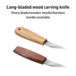 Long Blade Bevel Pointed Hand Carving Knife Utility Knife - Image 3