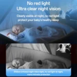 Yesido KM28 5 inch LCD Screen 2.4G WiFi Baby Monitor Care Camera, Plug: UK Plug - Image 11